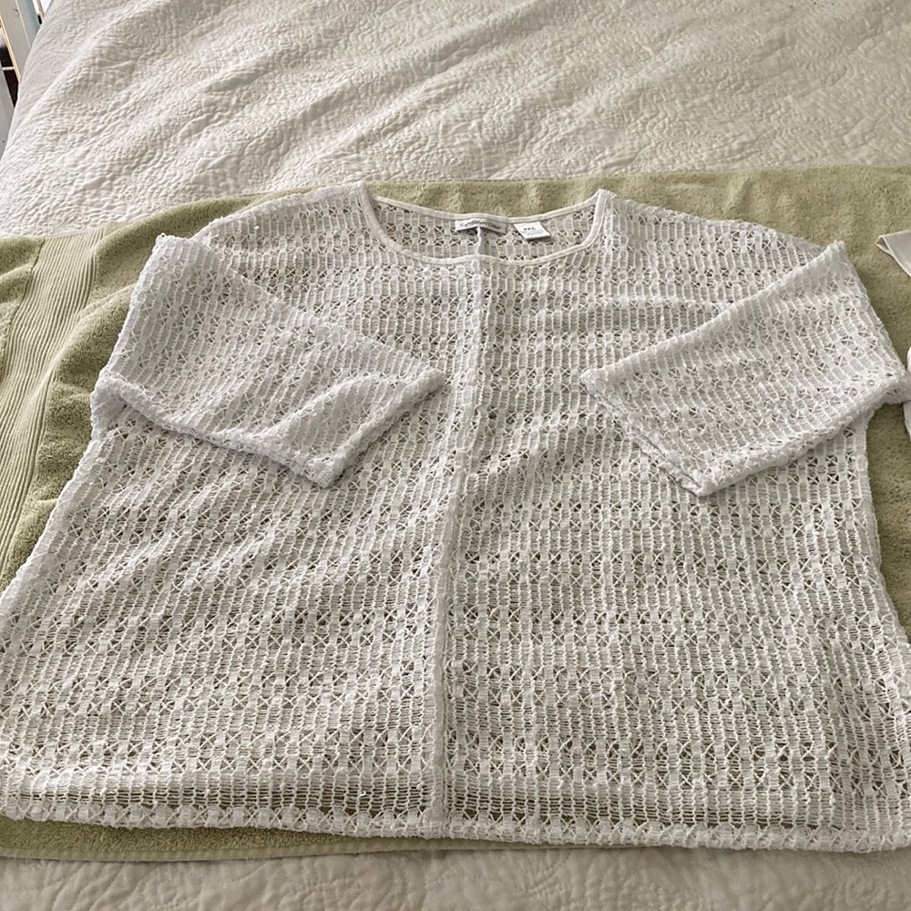 White lace tunic top in XLP